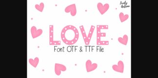 Heart Decor Font Poster 1