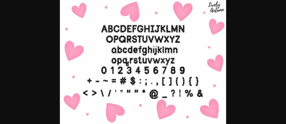 Heart Decor Font Poster 4