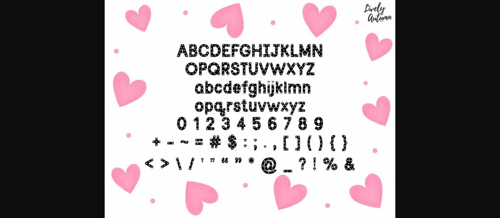 Heart Decor Font Poster 2