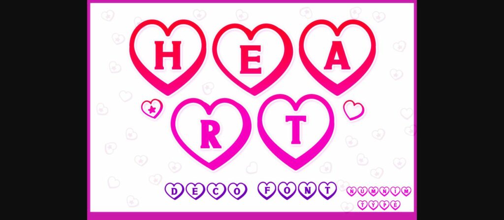 Heart Font Poster 3