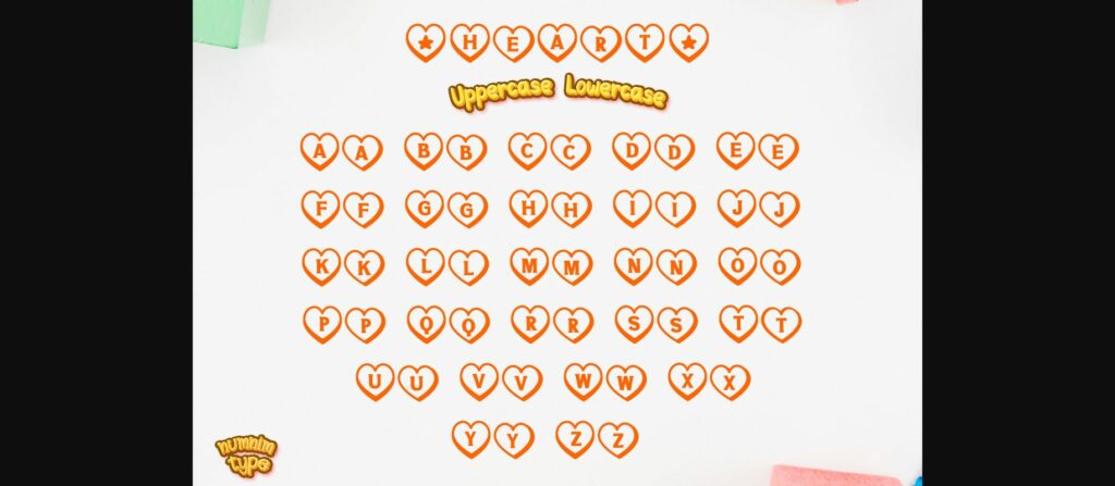 Heart Font Poster 8