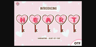 Heart Key Font Poster 1