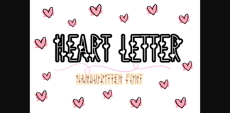 Heart Letter Font Poster 1