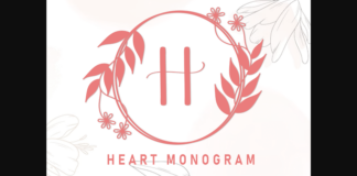 Heart Monogram Font Poster 1