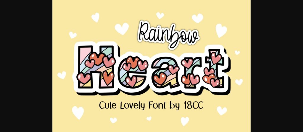 Heart Rainbow Font Poster 1