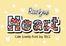 Heart Rainbow Font Poster 1