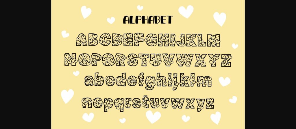 Heart Rainbow Font Poster 6