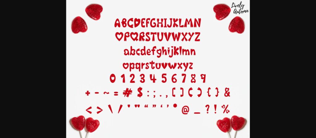 Heart Shape Font Poster 4