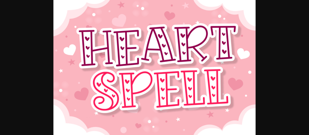 Heart Spell Font Poster 3