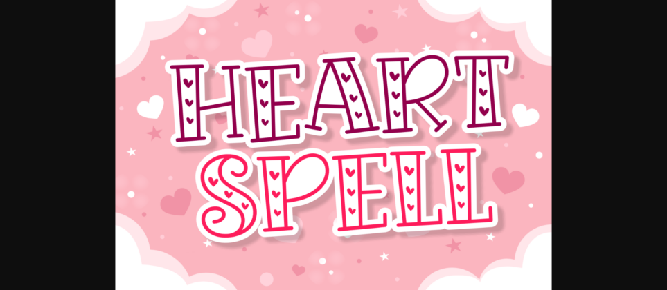 Heart Spell Font Poster 3