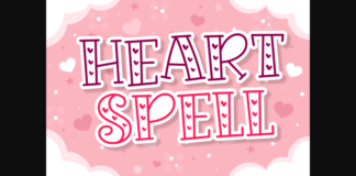 Heart Spell Font Poster 1