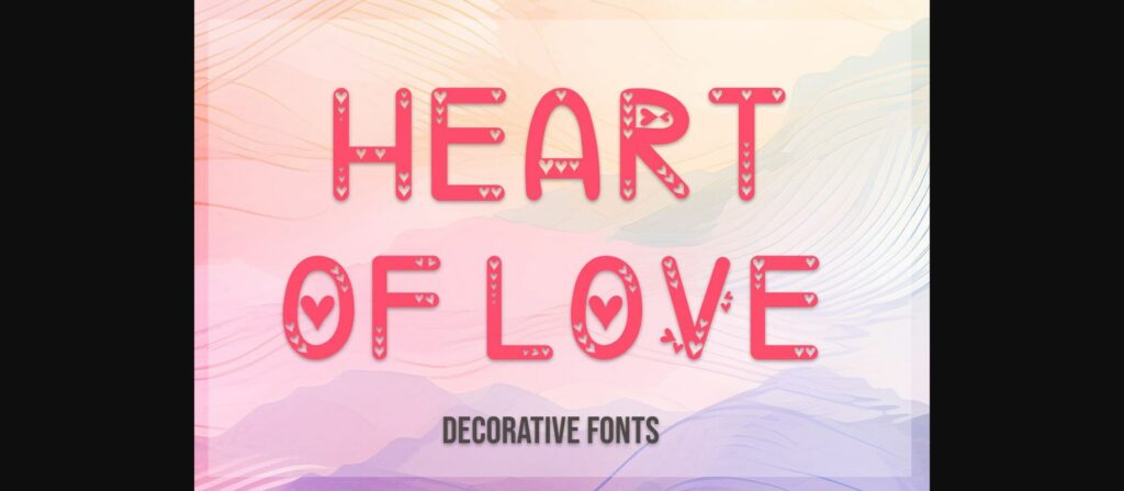 Heart of Love Font Poster 3