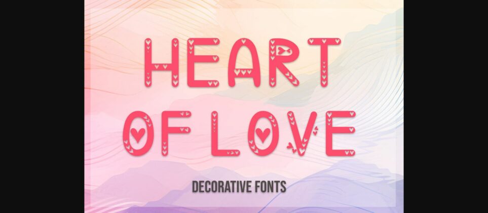 Heart of Love Font Poster 3