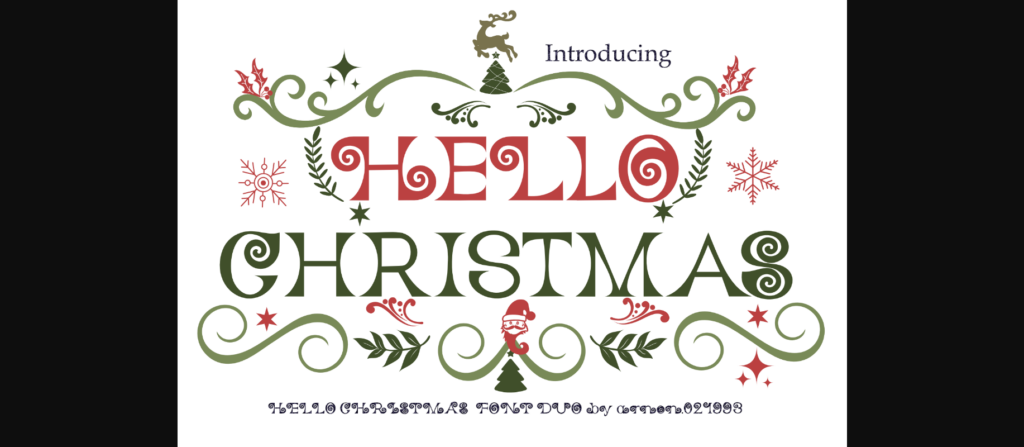 Hello Christmas Font Poster 3