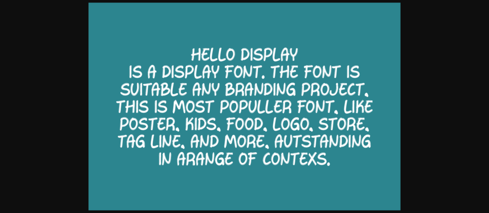 Hello Display Font Poster 7