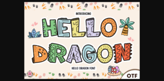 Hello Dragon Font Poster 1