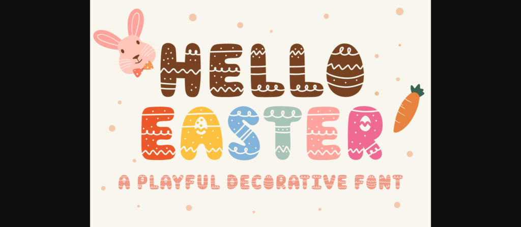 Hello Easter Font Poster 3