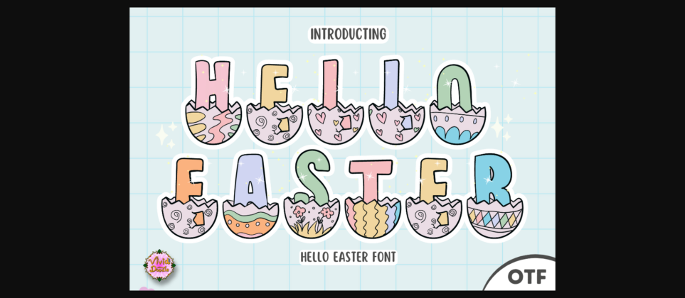 Hello Easter Font Poster 3