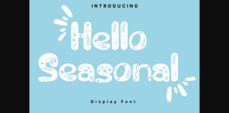 Hello Seasonal Font Poster 1