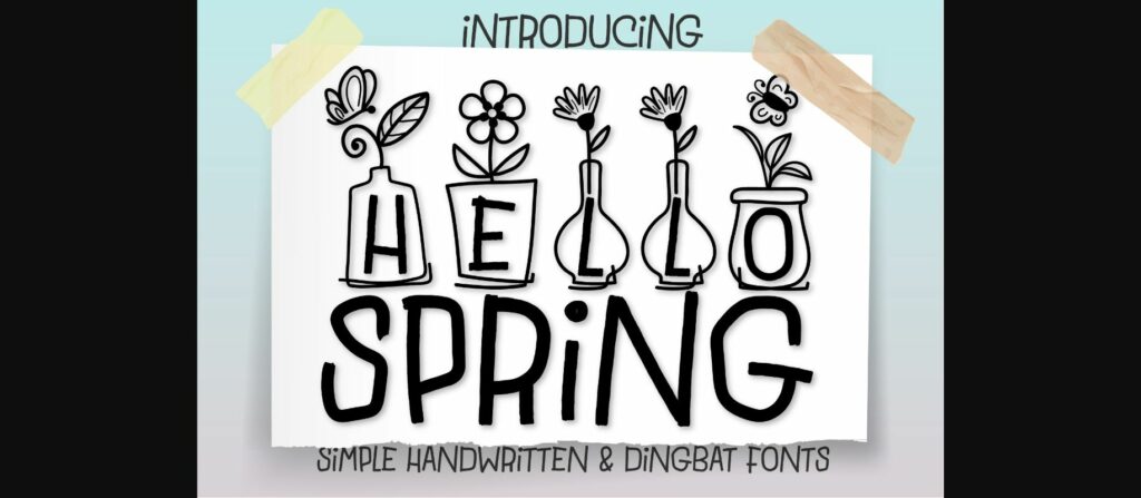 Hello Spring Font Poster 1