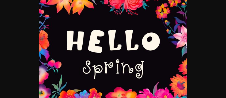 Hello Spring Font Poster 3