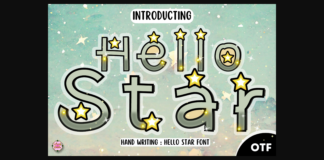 Hello Star Font Poster 1