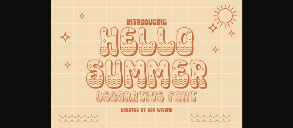 Hello Summer Font Poster 3