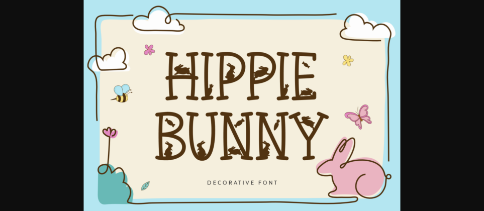 Hippie Bunny Font Poster 3