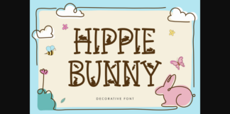 Hippie Bunny Font Poster 1