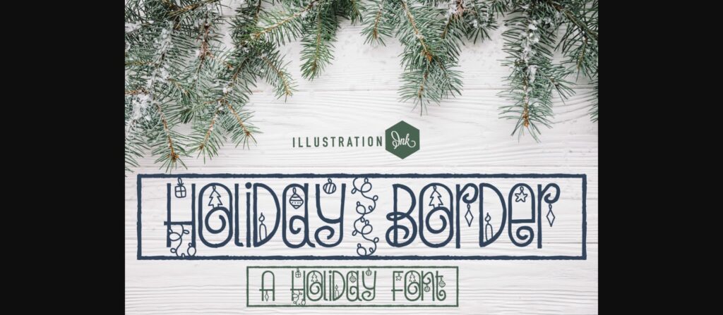 Holiday Border Font Poster 3