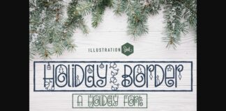 Holiday Border Font Poster 1