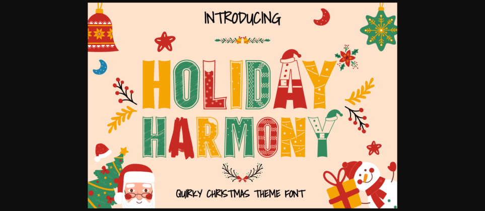 Holiday Harmony Font Poster 3