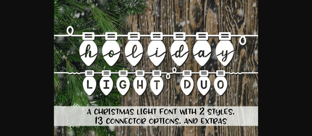 Holiday Light Duo Font Poster 3