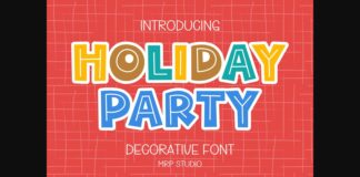 Holiday Party Font Poster 1