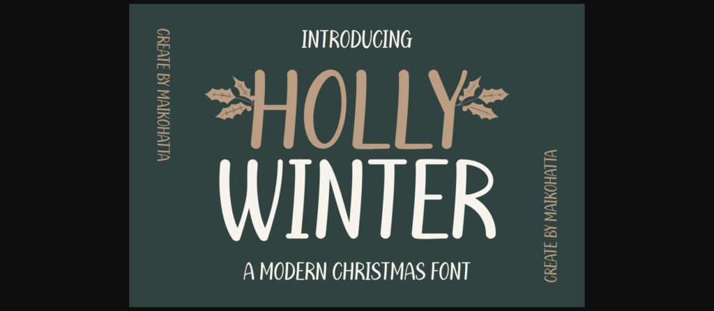 Holly Winter Font Poster 3