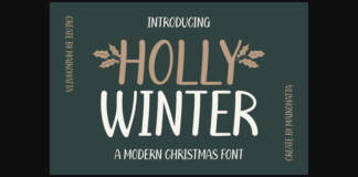 Holly Winter Font Poster 1