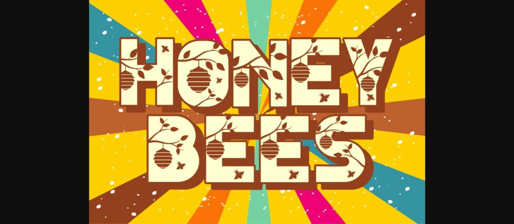 Honey Bees Font Poster 3