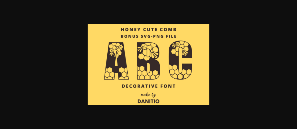 Honey Cute Comb Font Poster 3