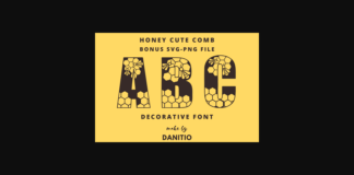 Honey Cute Comb Font Poster 1