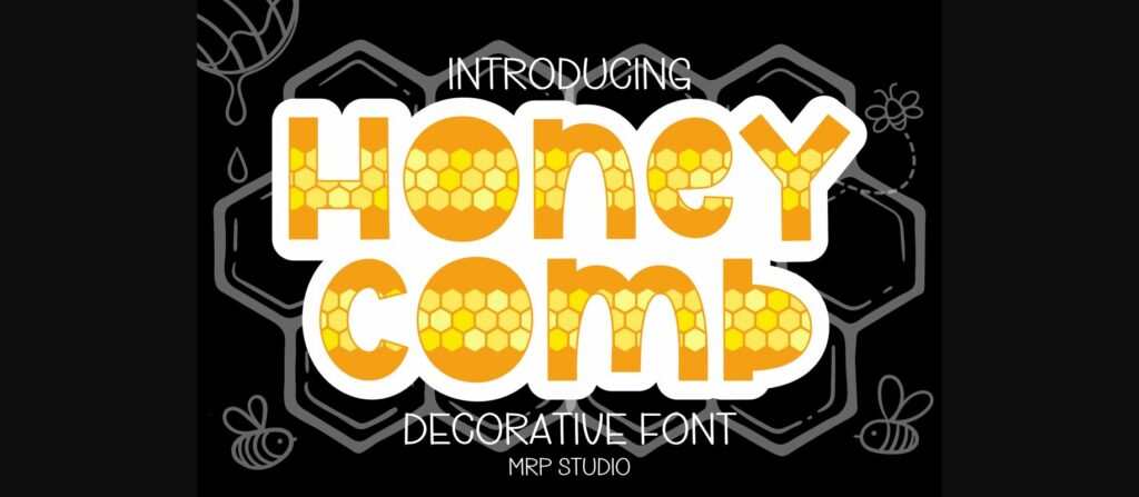 Honeycomb Font Poster 3