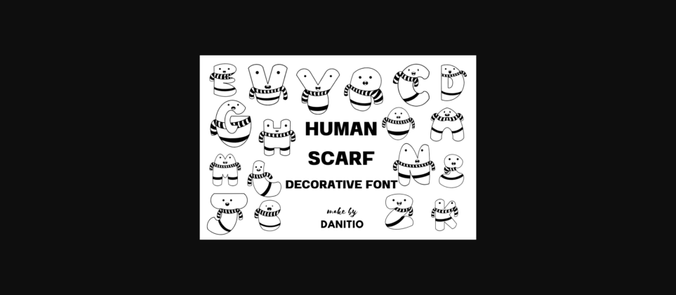 Human Scarf Font Poster 1