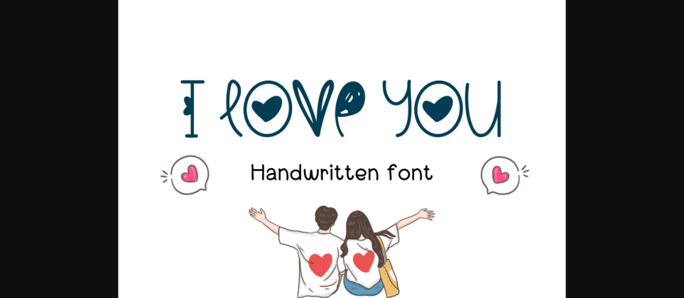 I Love You Font Poster 3