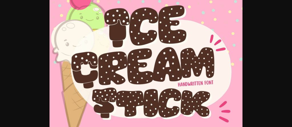 Ice Cream Stick Font Poster 1