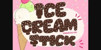 Ice Cream Stick Font Poster 1