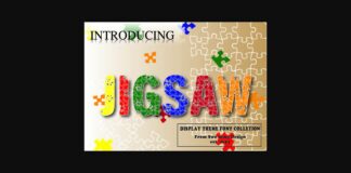 Jigsaw Font Poster 1