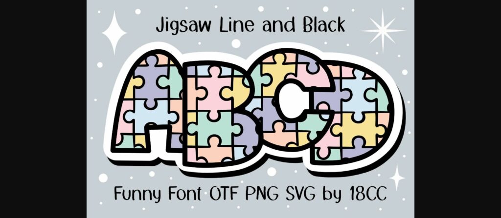 Jigsaw Font Poster 3