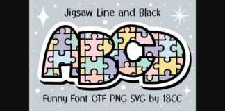 Jigsaw Font Poster 1