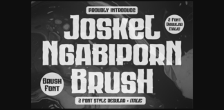 Joskel Ngabiporn Brush Font Poster 1