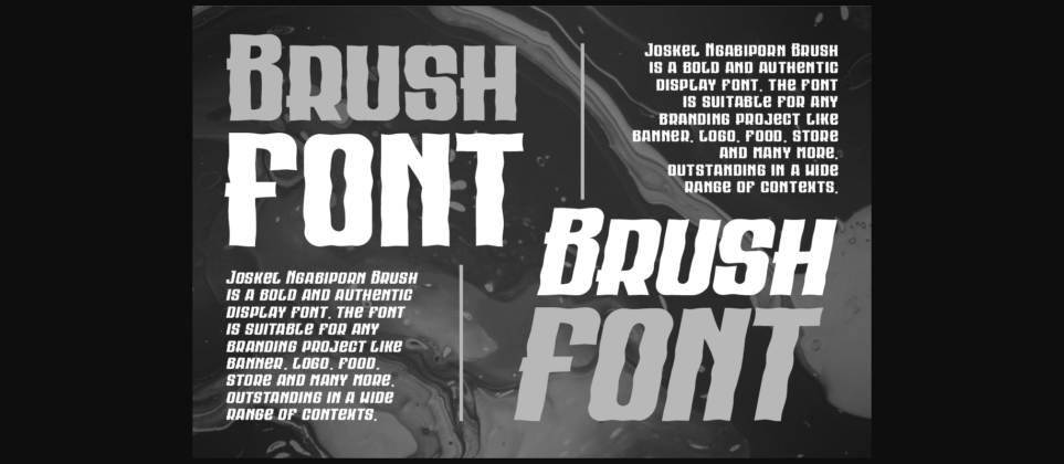 Joskel Ngabiporn Brush Font Poster 4