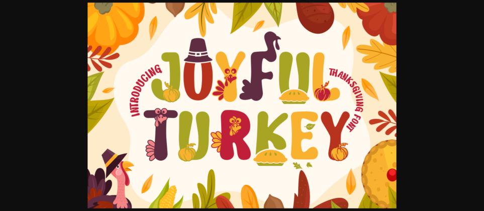 Joyful Turkey Font Poster 3